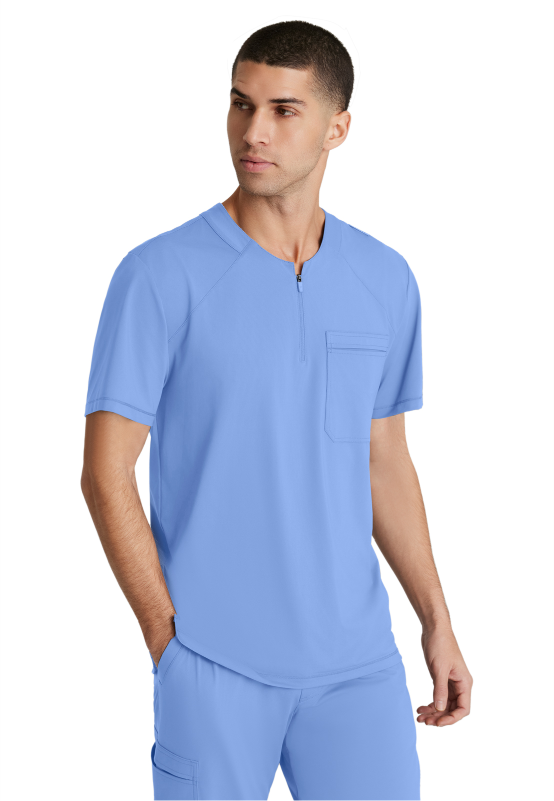 Skechers Slip-Ins - Men's One-Pocket Curved Neck Flex Scrub Top 5