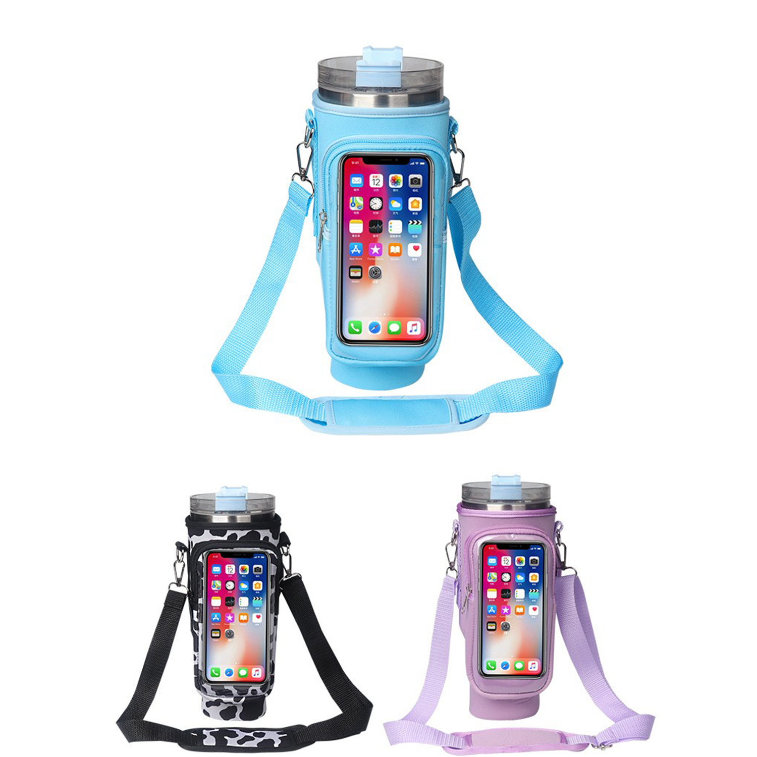 Waterproof Bottle Pouch w/ Phone Pocket for 40 oz Tumbler 3