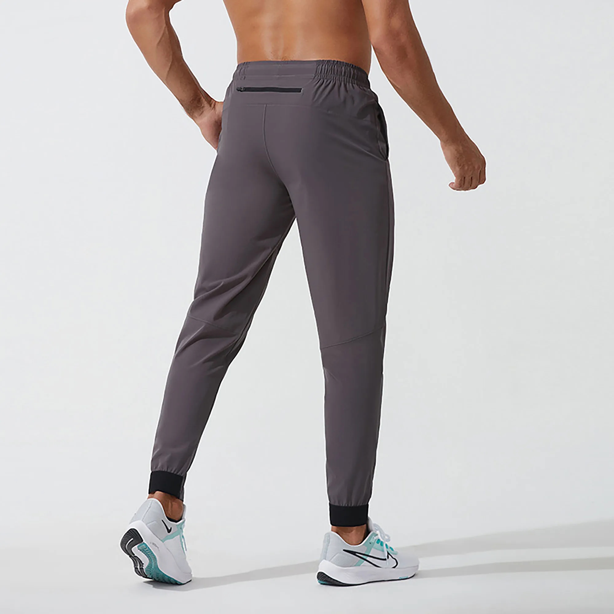 Adjustable Hood Sweat Pants With Logo For Sport, Gym 6