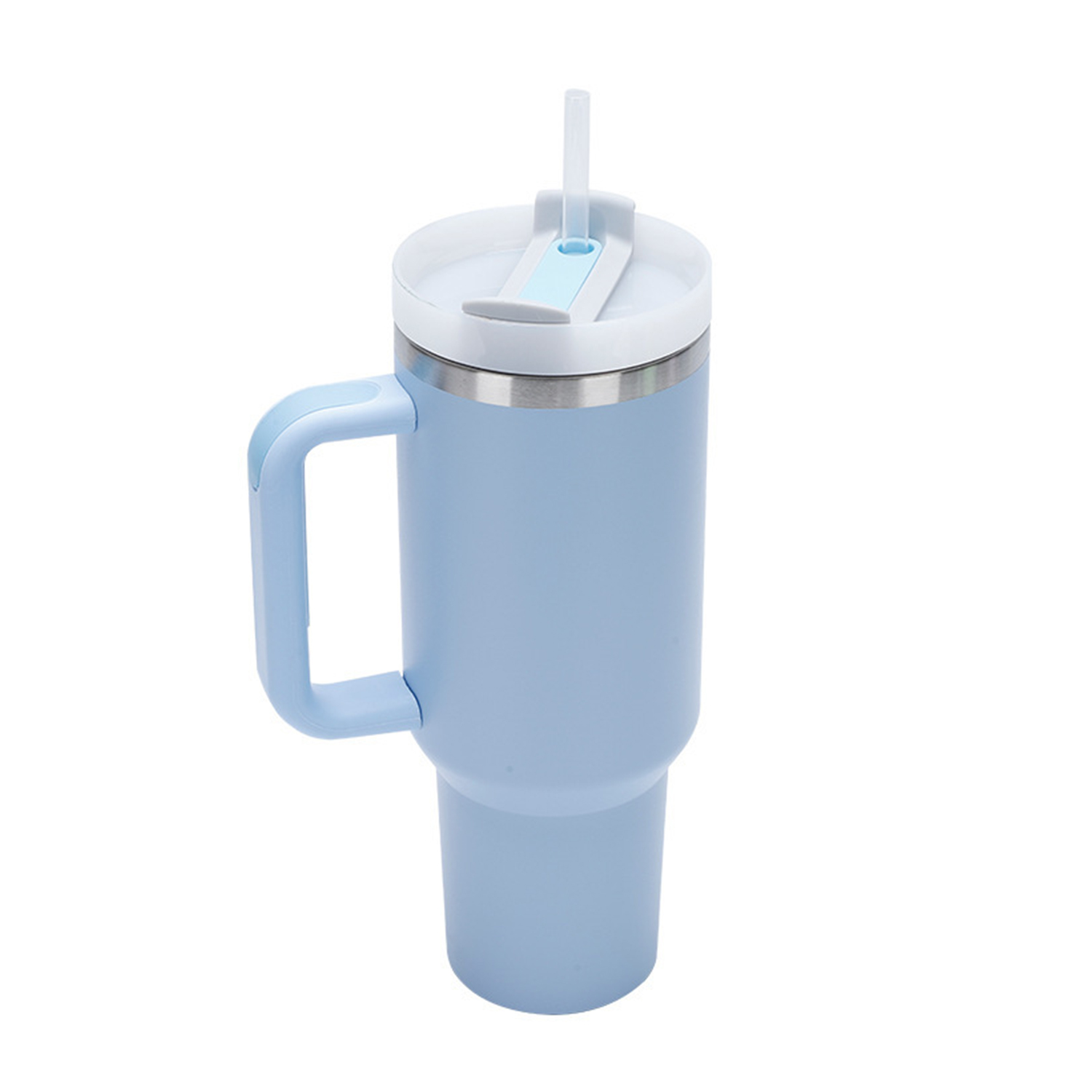 Double-Wall Stainless Steel Tumbler with Straw Lid, 40 oz. 12