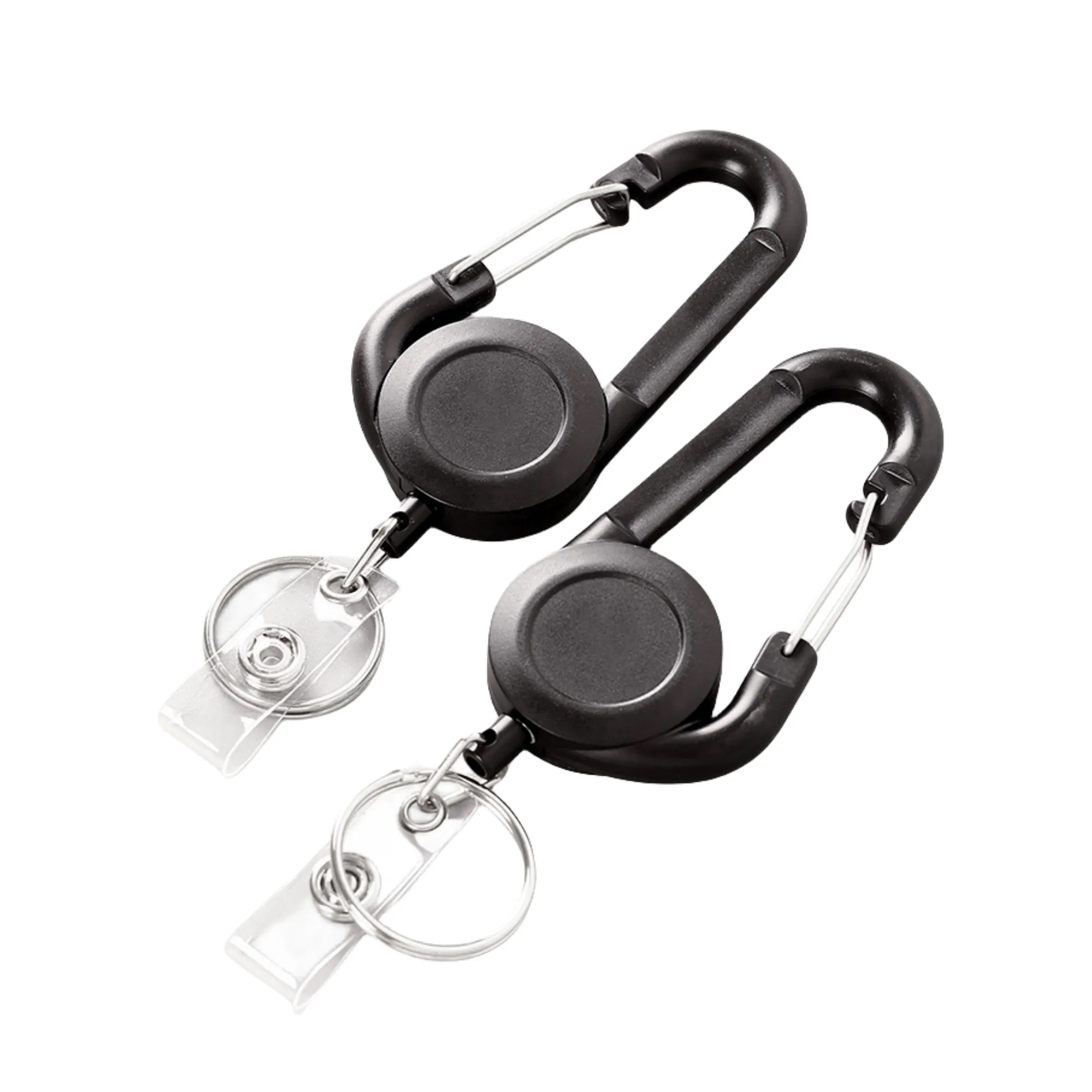 Retractable Key Chain Ring With Carabiner 2