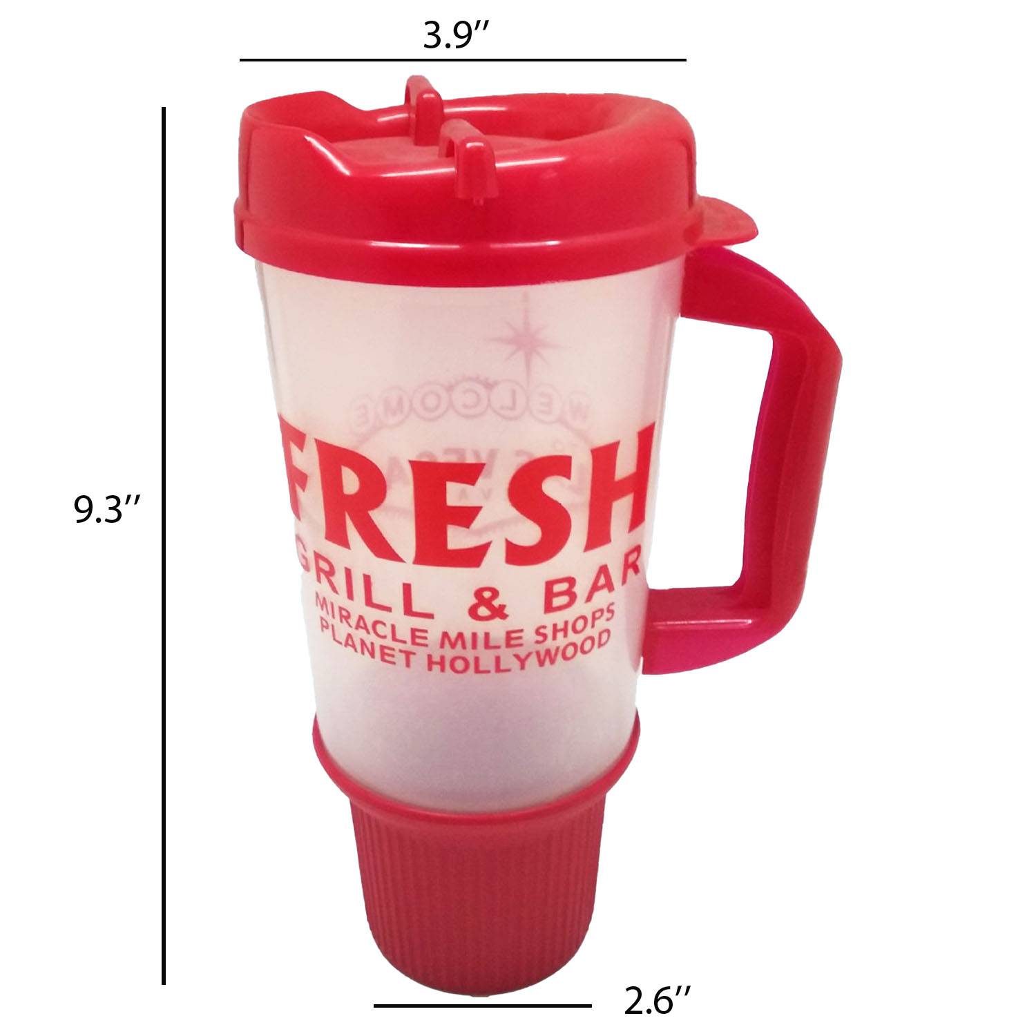 32oz double-layer plastic car cup with straw 2