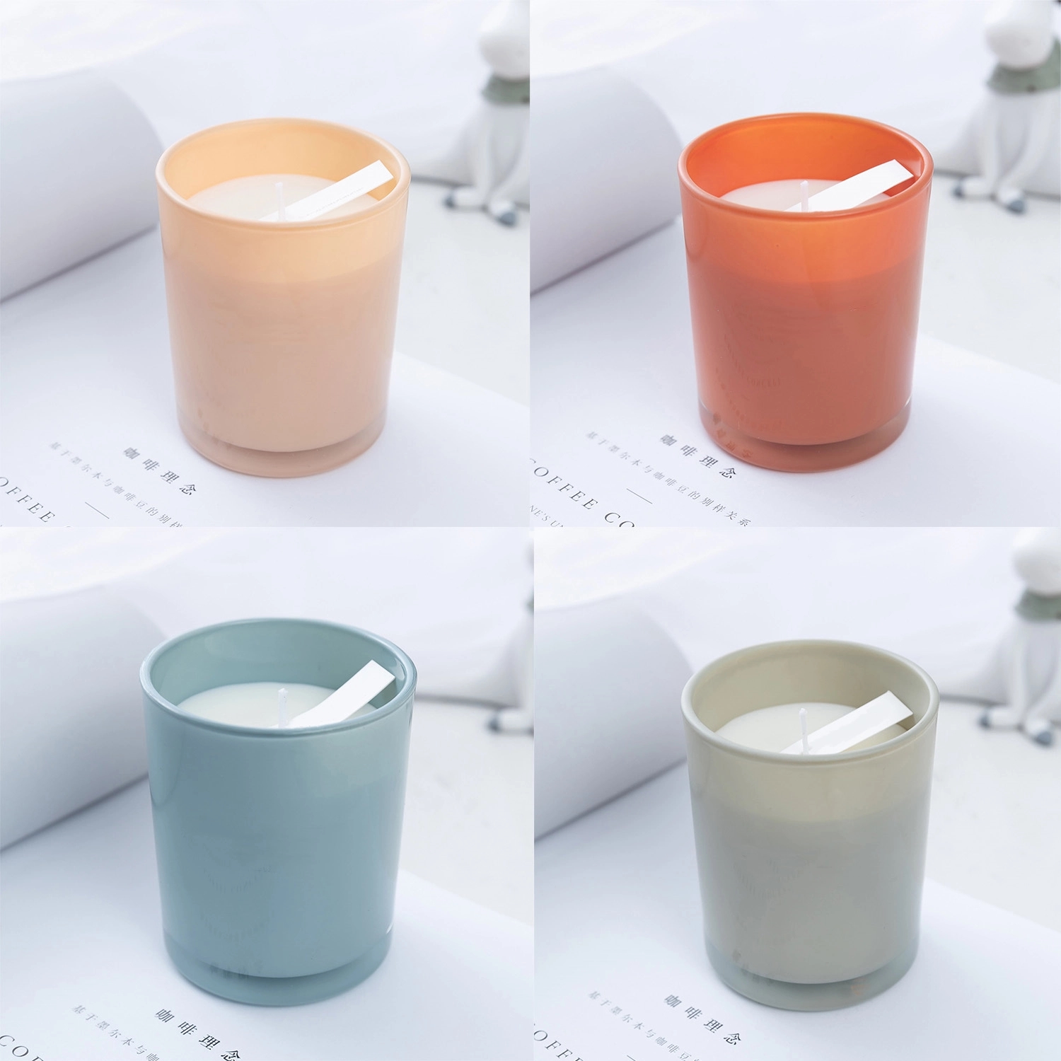 10 Oz. Soy Wax Aromatherapy Candles In Colorful Glass 2
