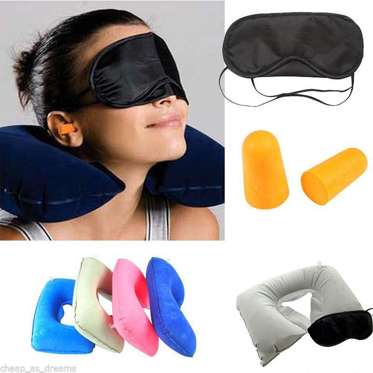 Travel Neck Pillow Set With Eye Mask