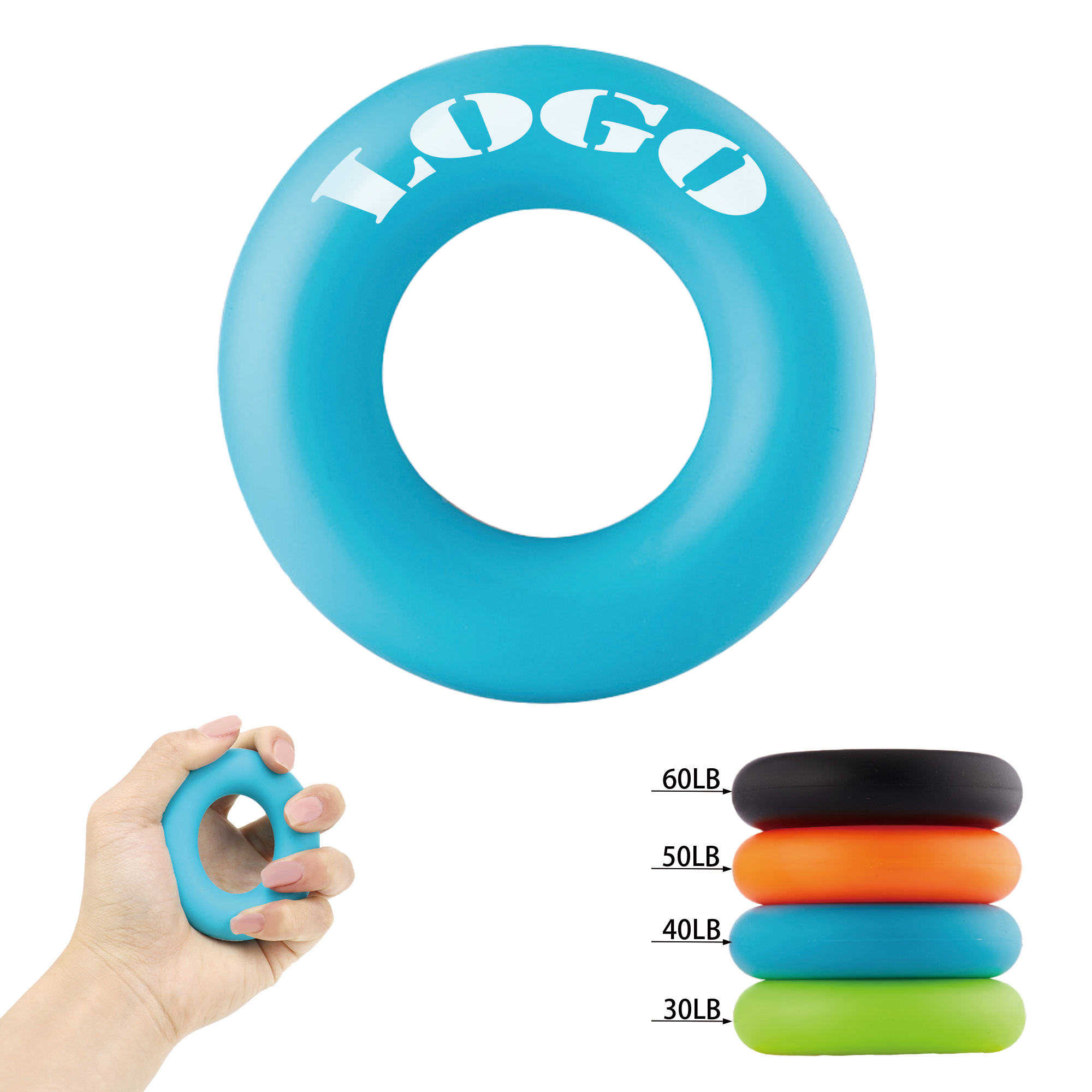 Silicone Hand Grip Ring Durable Wrist Force Trainer 1