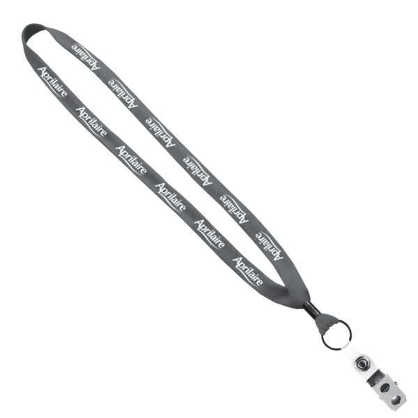5/8" Polyester Shoelace Lanyard with Metal Crimp & Split-Ring 74