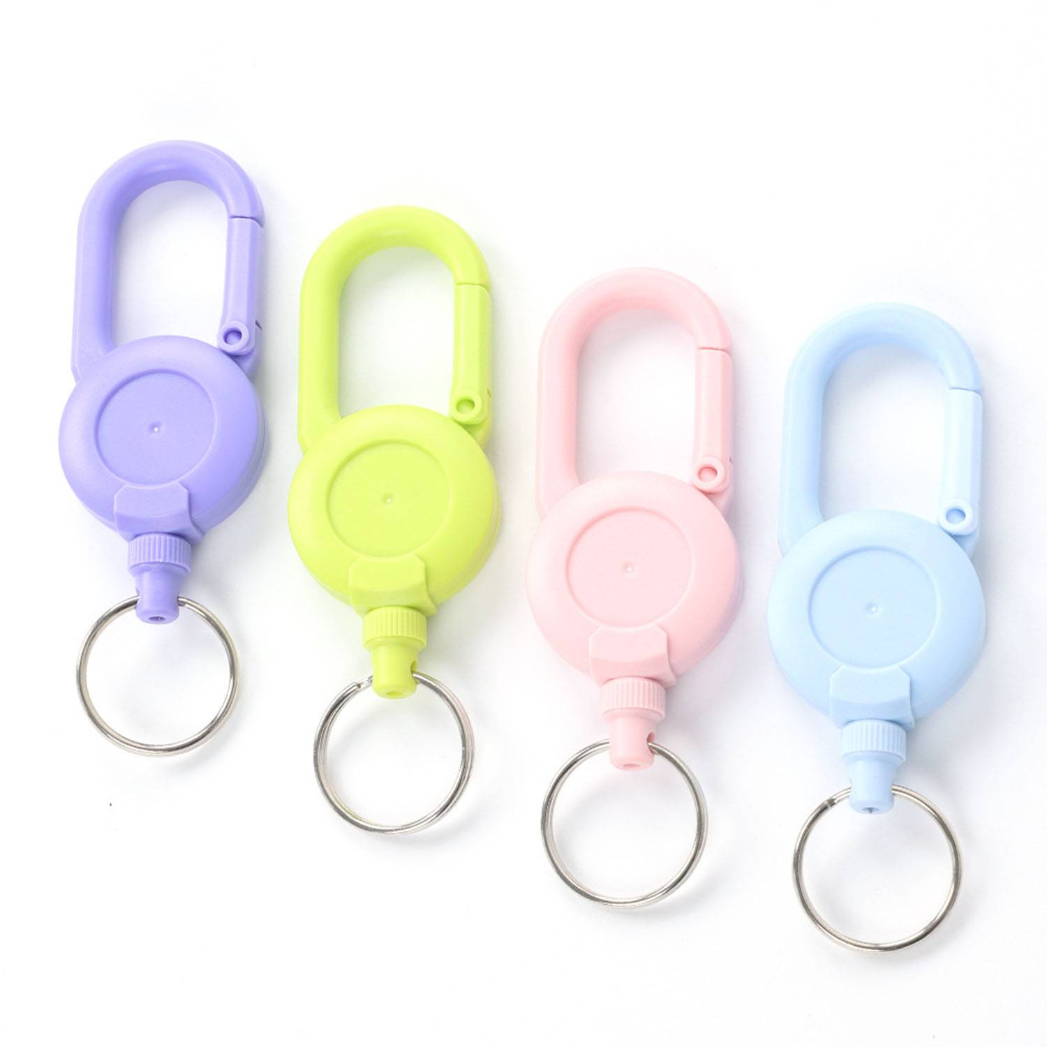 Plastic Retractable Stretch Cord Key Chain 1