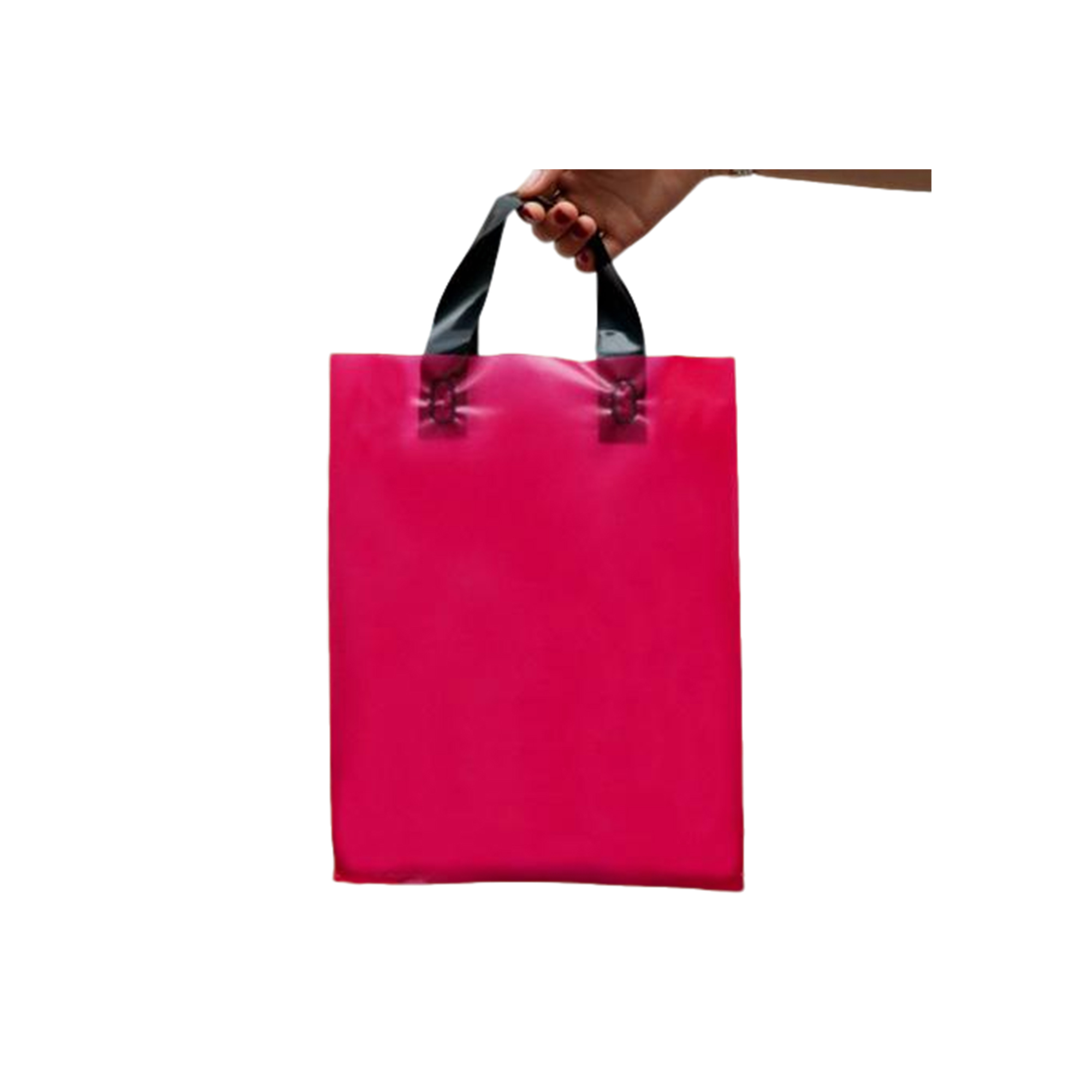 Polyethylene Soft Handle Plastic Tote Bag 13.75 x 3.95 x 9.75" 12