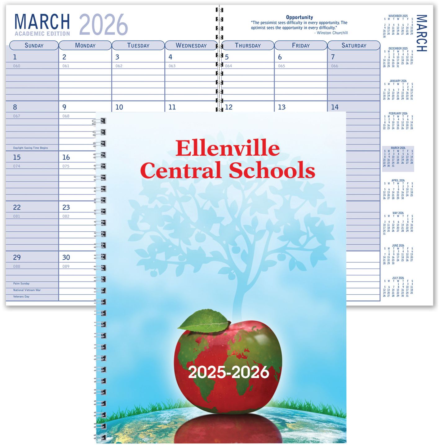 CUSTOM FULL COLOR SPIRAL ACADEMIC PLANNER 1