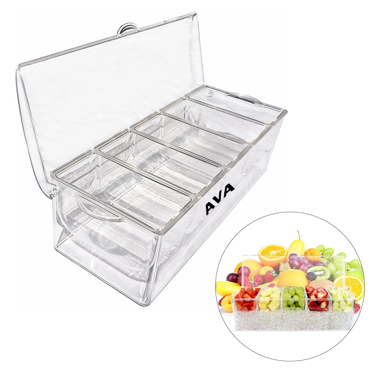 Transparent Dividable Fruit Tray Box 2