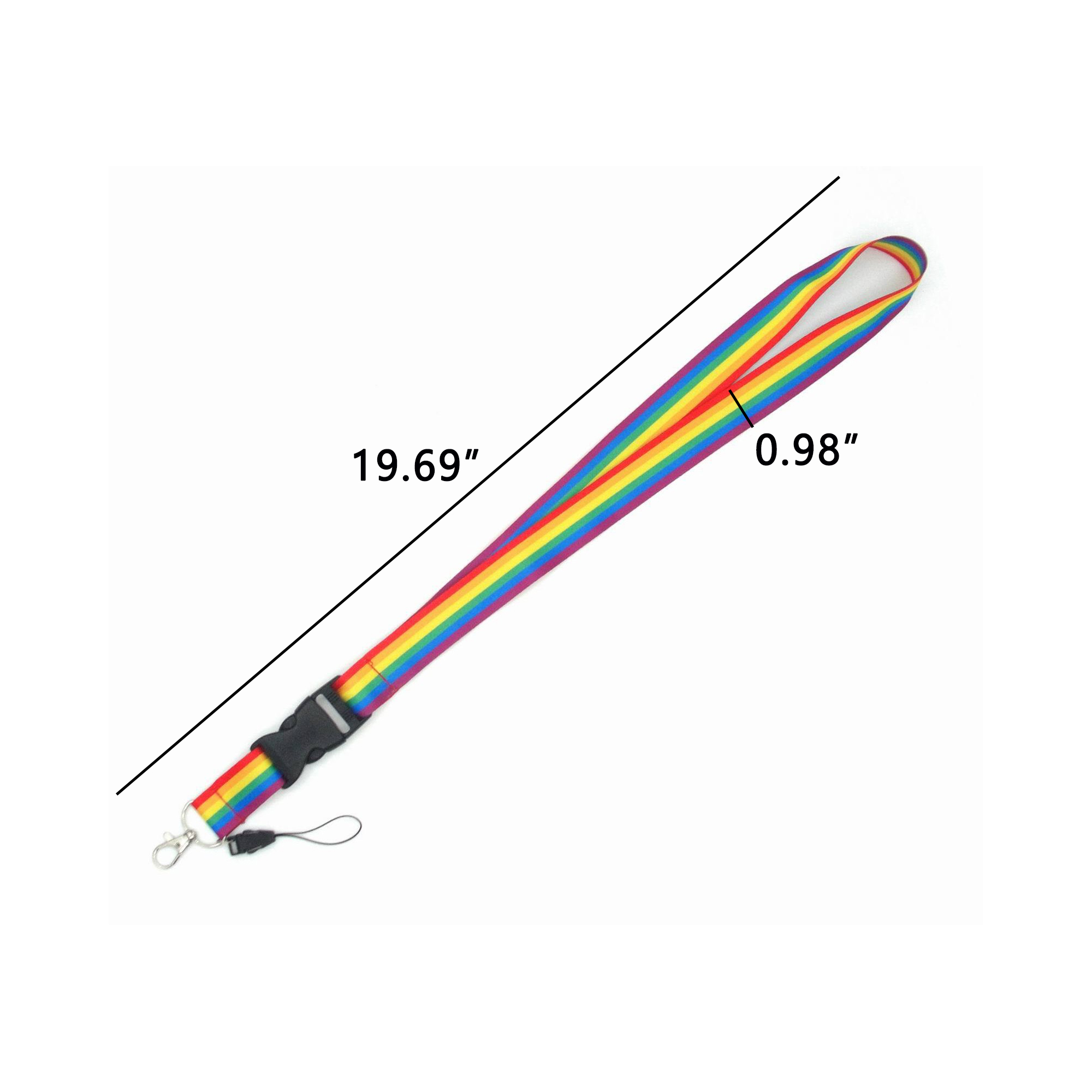 Versatile Rainbow Strap ID Key Card Lanyard 4