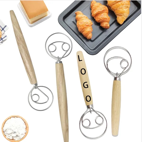 Wood Handle Dough Whisk 1