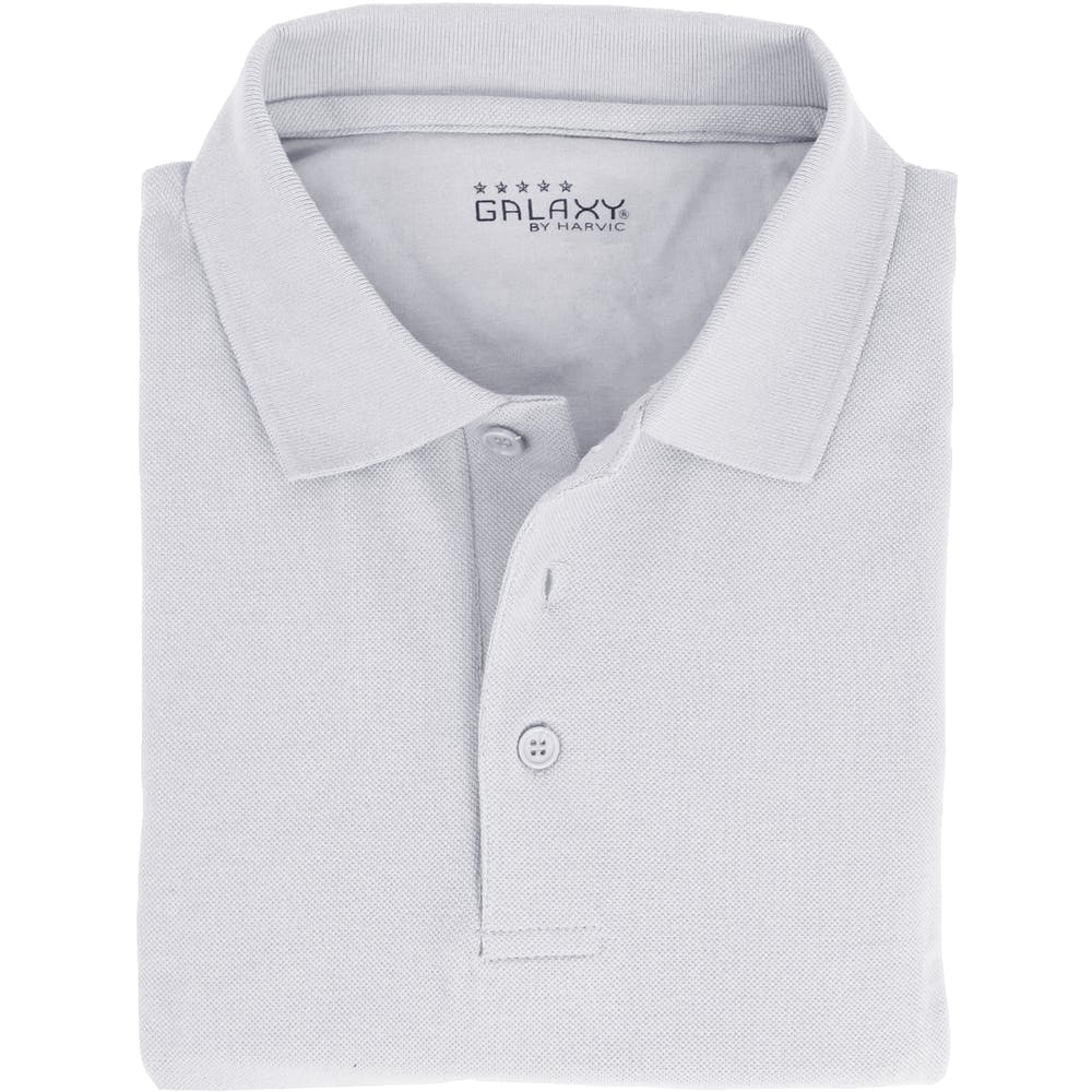 Adult Uniform Polo Shirts - White Short Sleeve Large 2