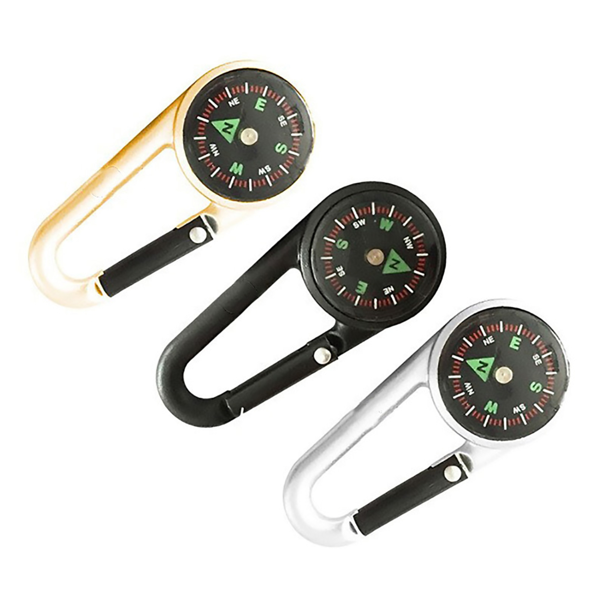 Carabiner w/Built-in Compass