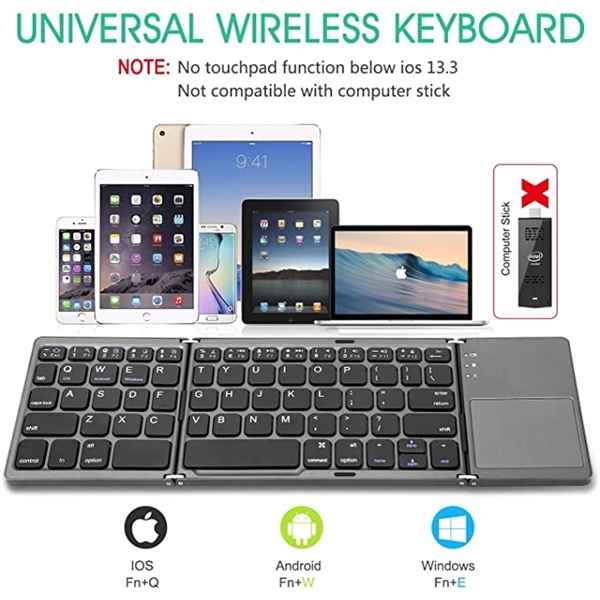 Foldable Bluetooth Keyboard with Touchpad 10