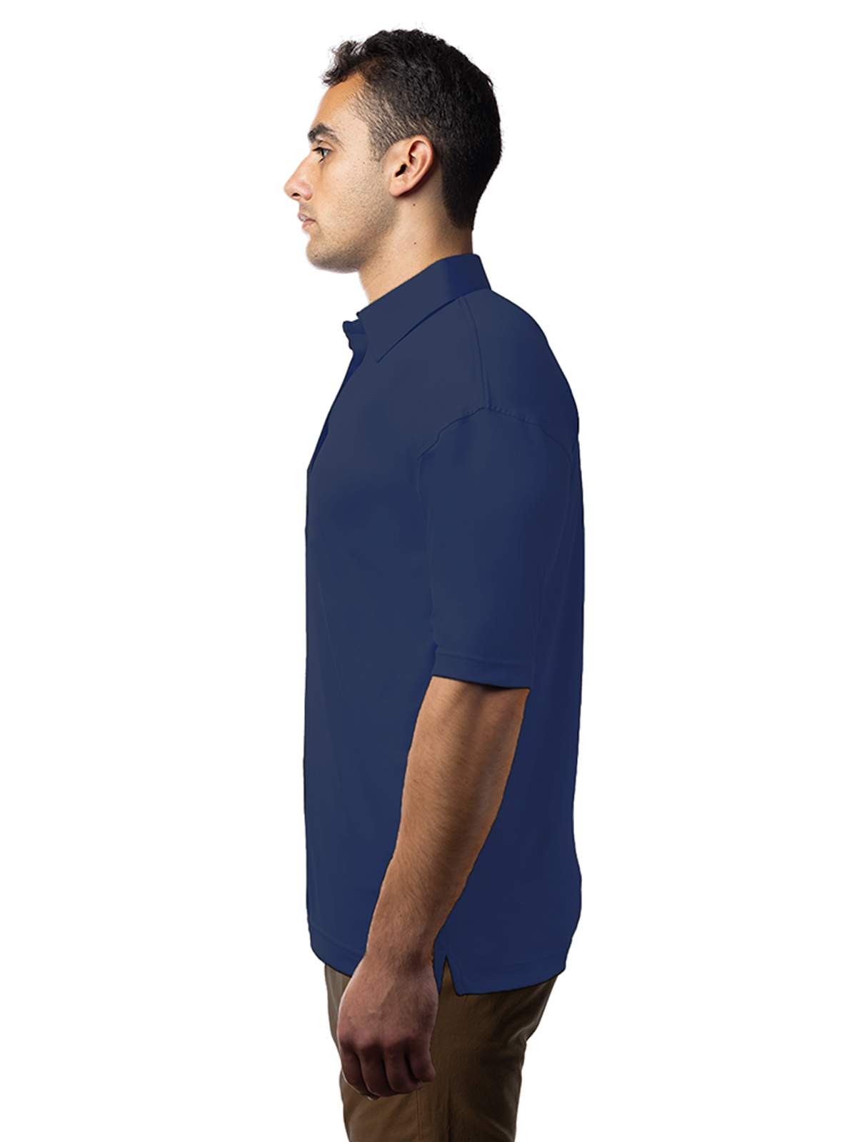 Blue Generation - Men's Pocketless Bonded Collar Dress Polo 6