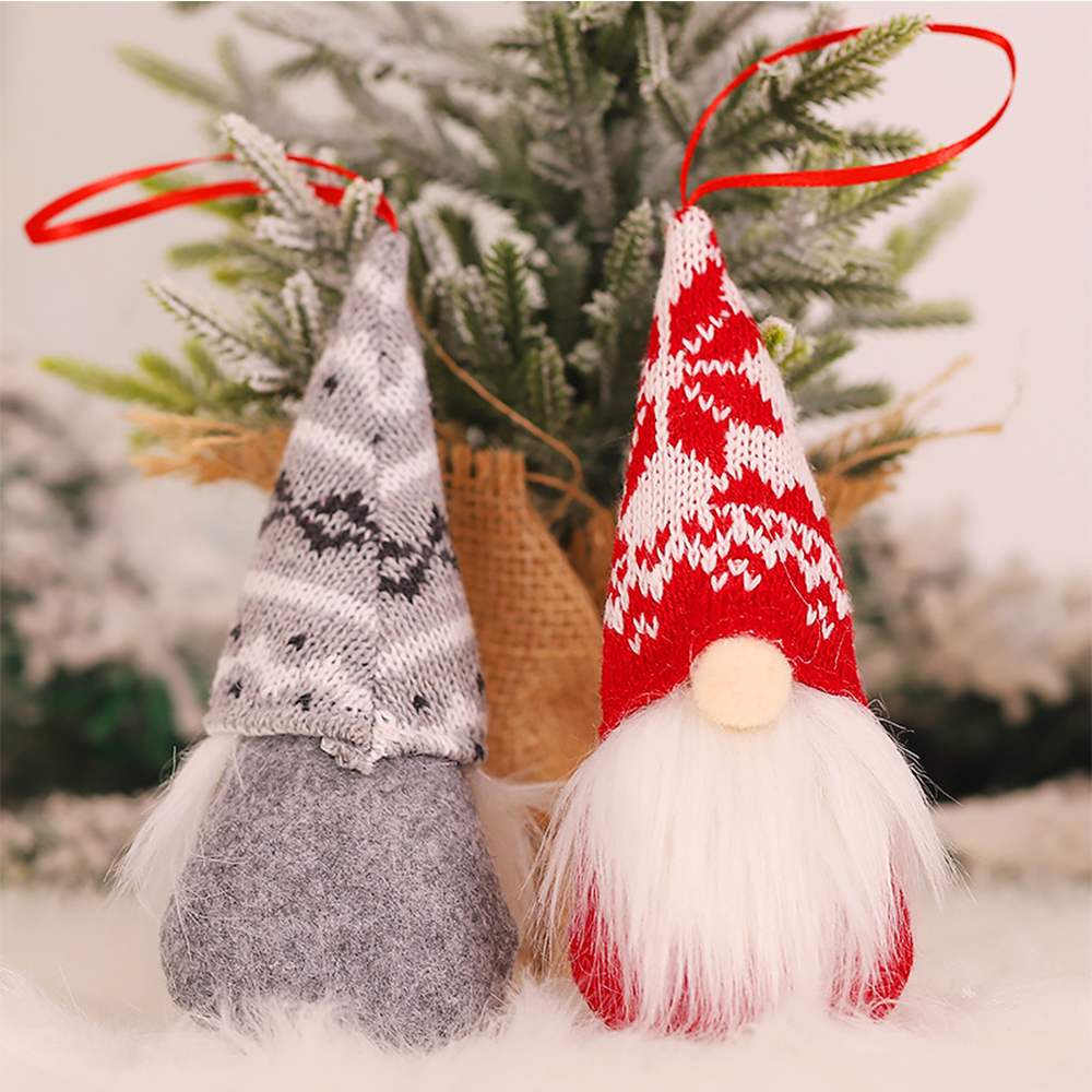 Christmas White Beard Doll Knitted Pendant 5