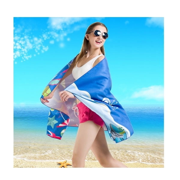 30" x 60" Full Color Sublimation Microfiber Beach Towel 2