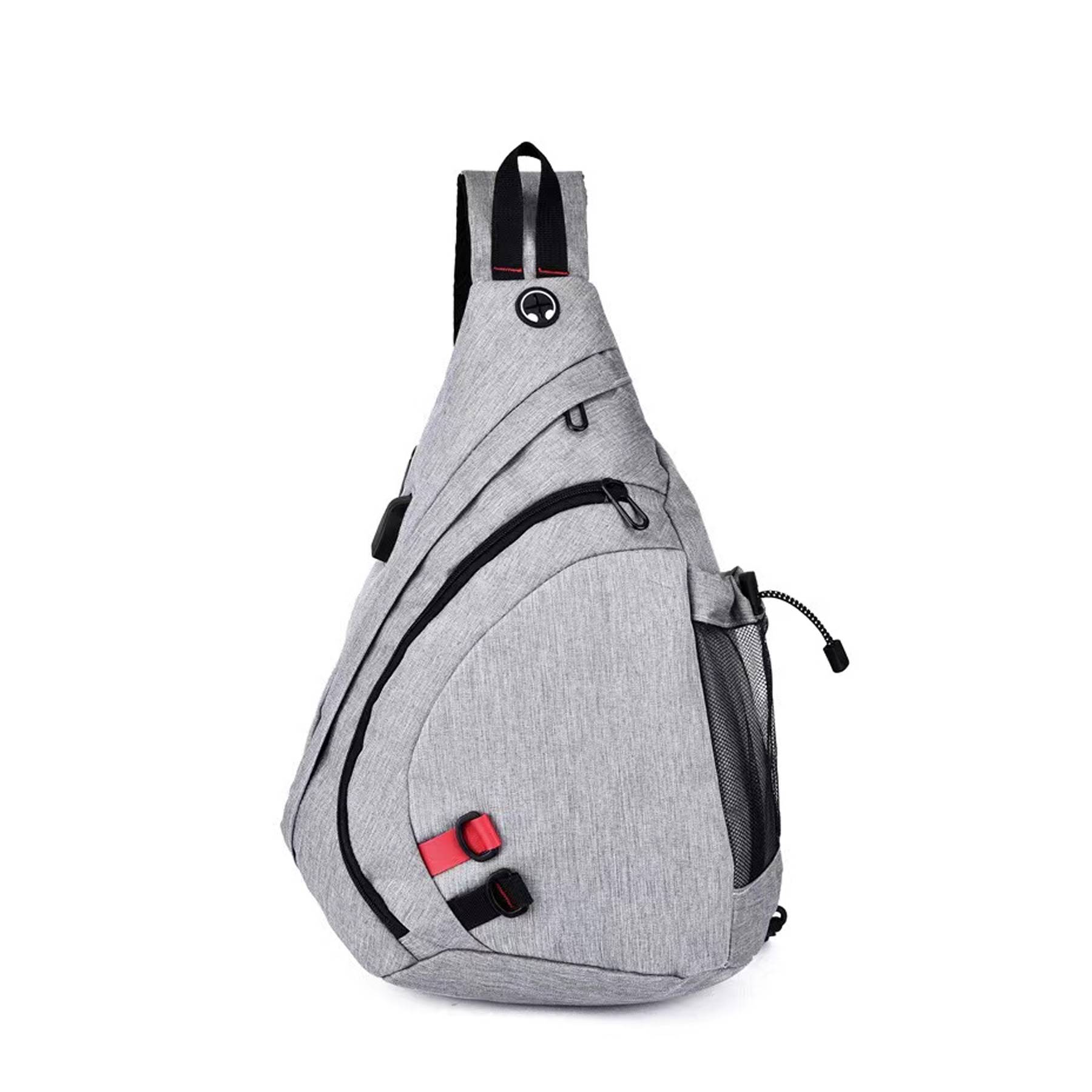 Nylon Chest Sling Bag With Charging Port 7