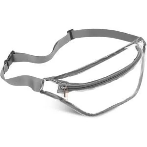 Clear Transparent PVC Fanny Pack Bag W/Zipper Pocket 8