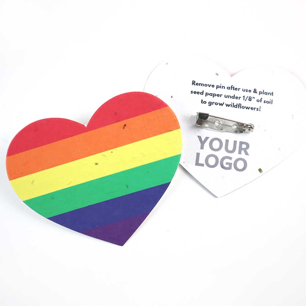 Plantable Pride Heart Button Badges 5