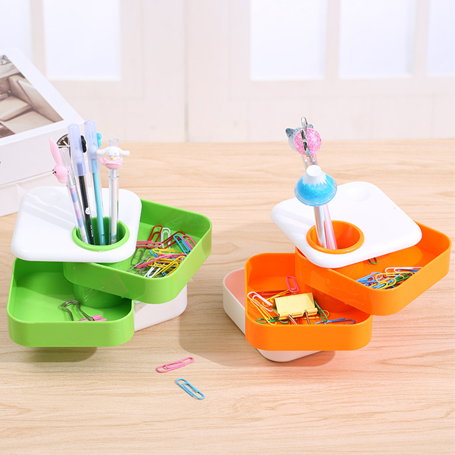 Multifunction Plastic Pen Holder 3