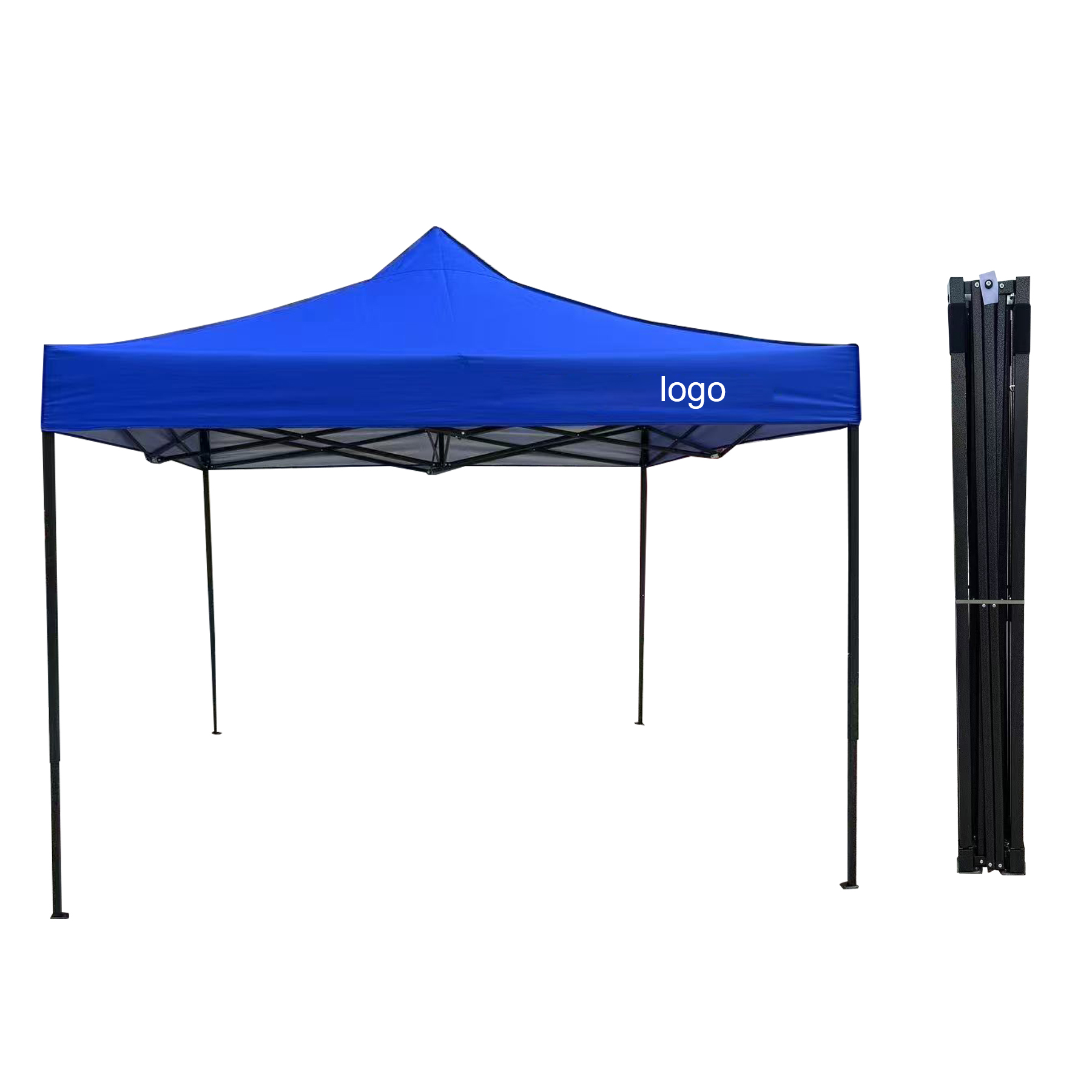 Pop-up Portable Outdoor Canopy Tent With Black Steel Frame 2