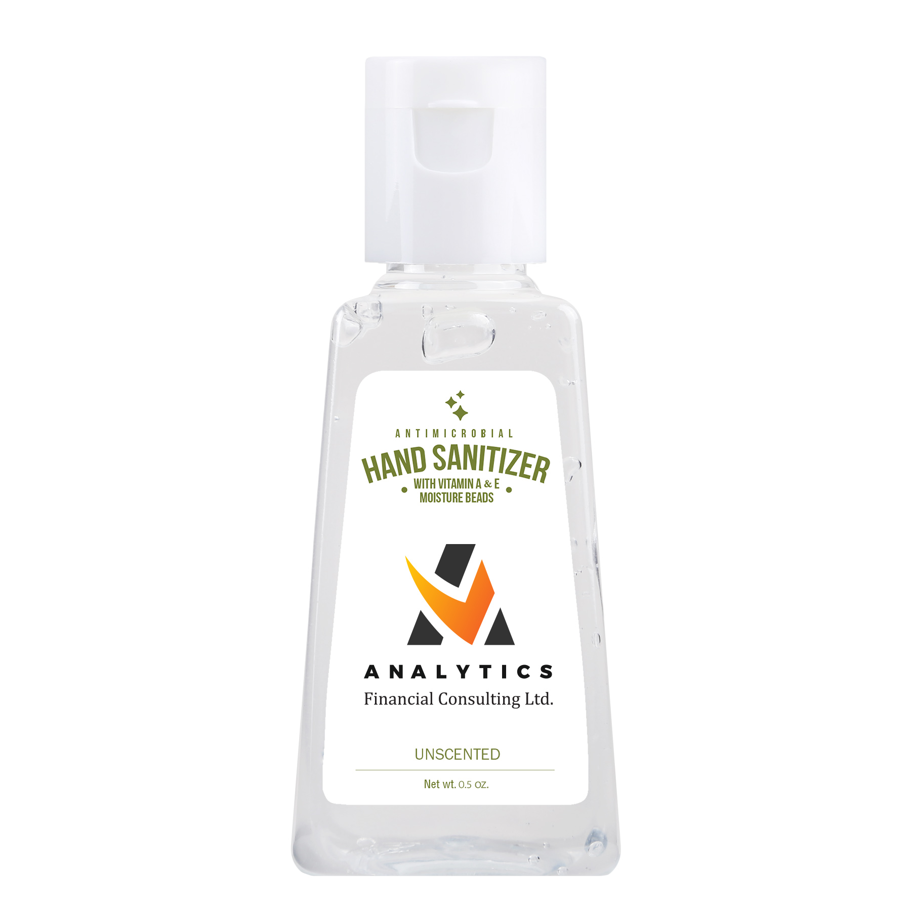 Hand Sanitizer Gel: 1 oz Triangle Bottle 3