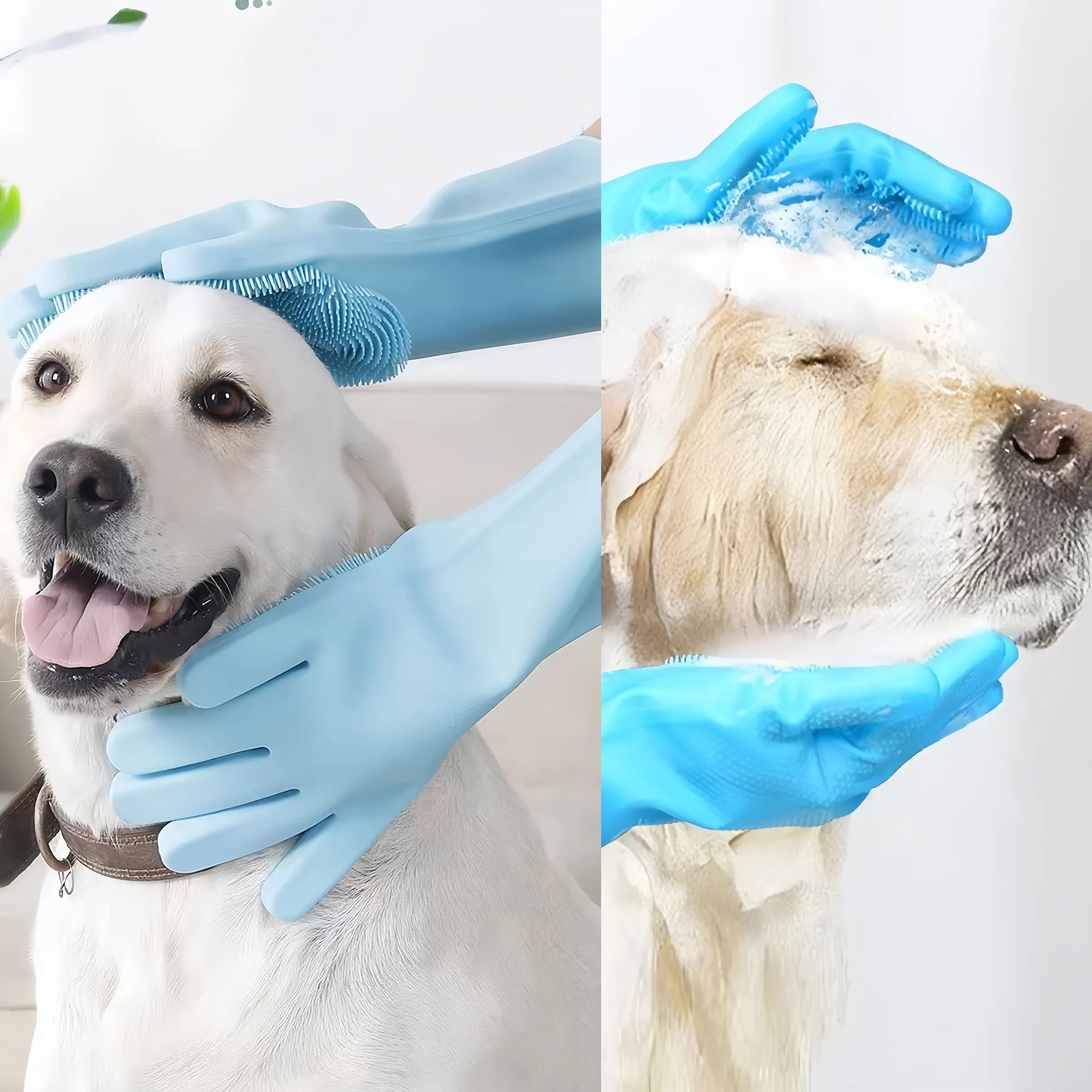 Silicone Scratch Resistant Pet Bath Massage Glove 4