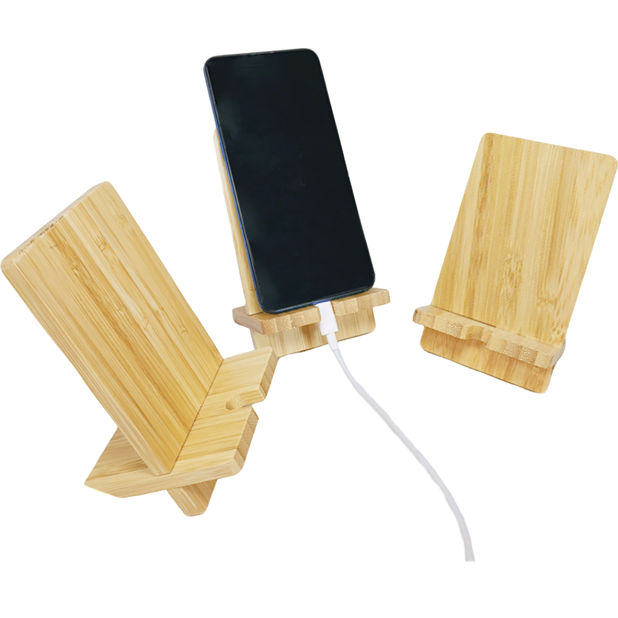 Customizable Simple Portable Wooden Phone Stand For Desk 4