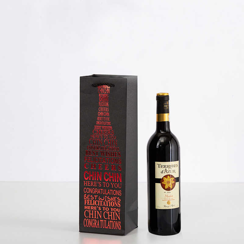 Wine bagwith high quality thick paper stock