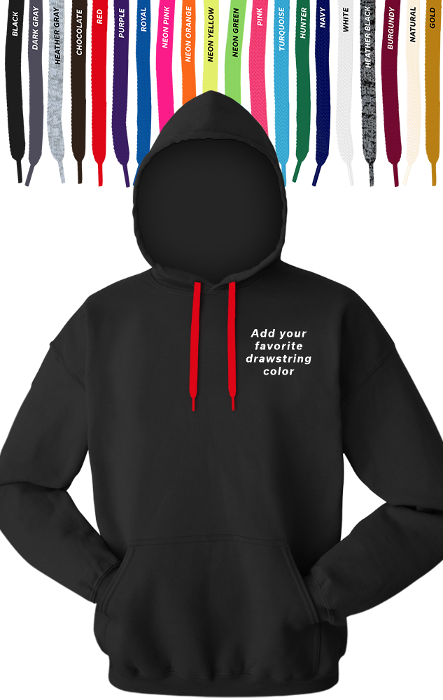 Custom Drawstring Pullover Hoodie, custom hoodie or sweatshirt with logo imprint 3