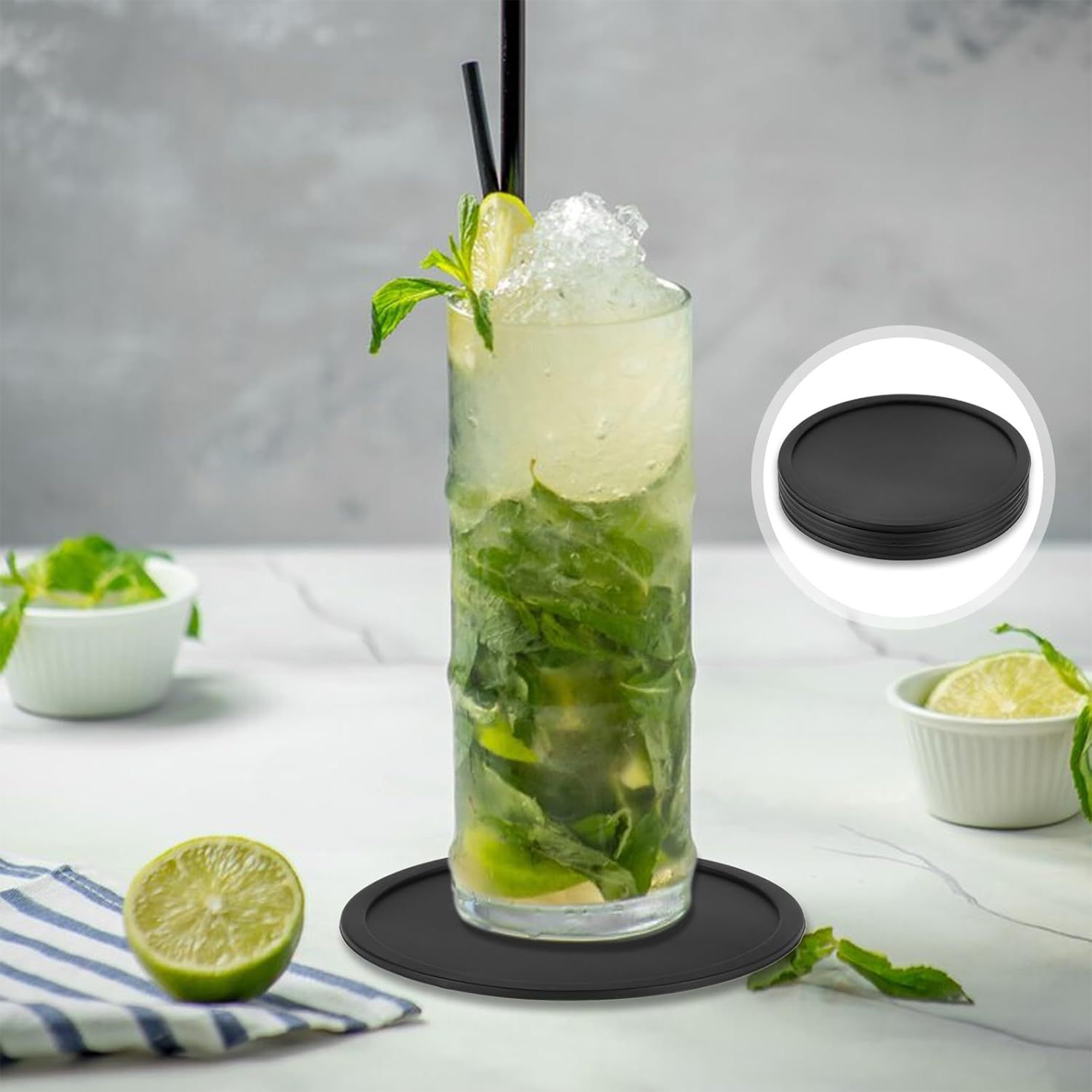 Non-Slip Silicone Drink Coasters 8