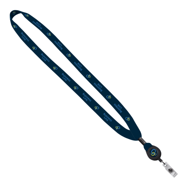 5/8" Dye-Sublimated Lanyard w/ Retractable Badge Reel 2