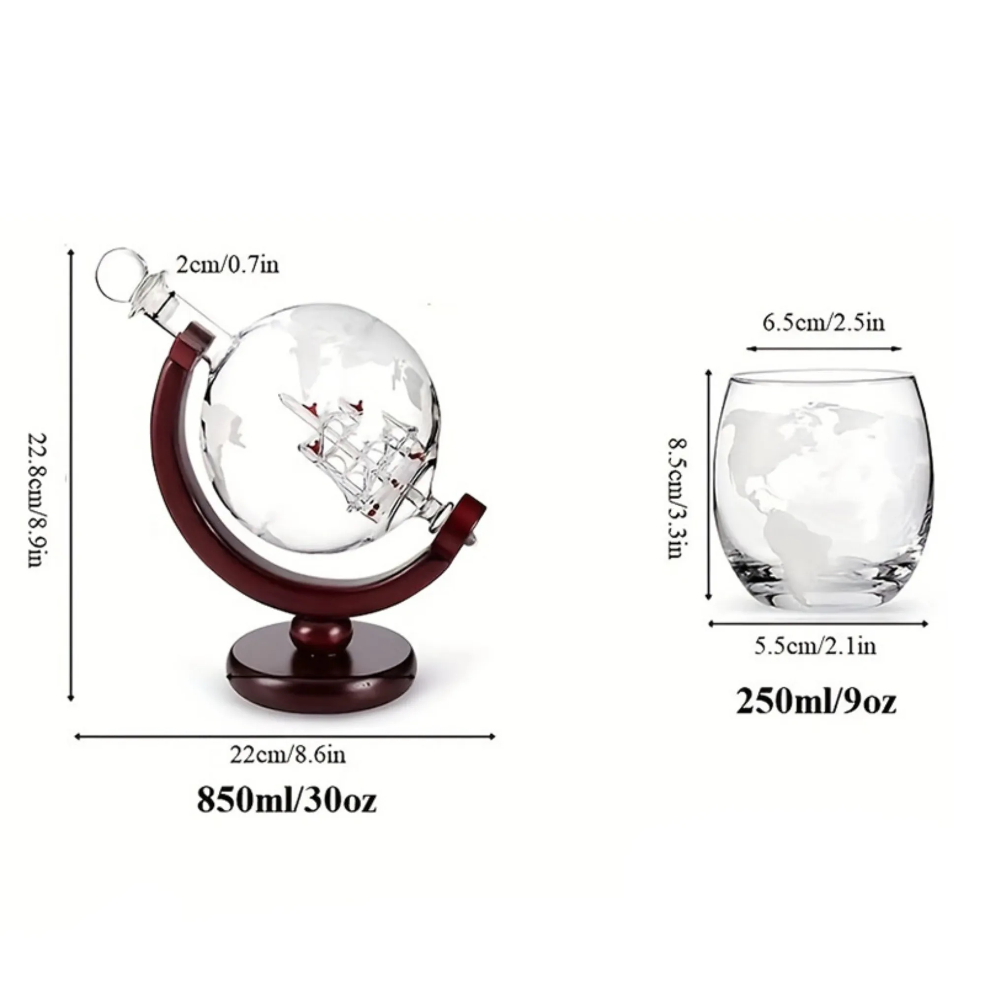 Cool gifts men dad husband bourbon whiskey globe decanter 2