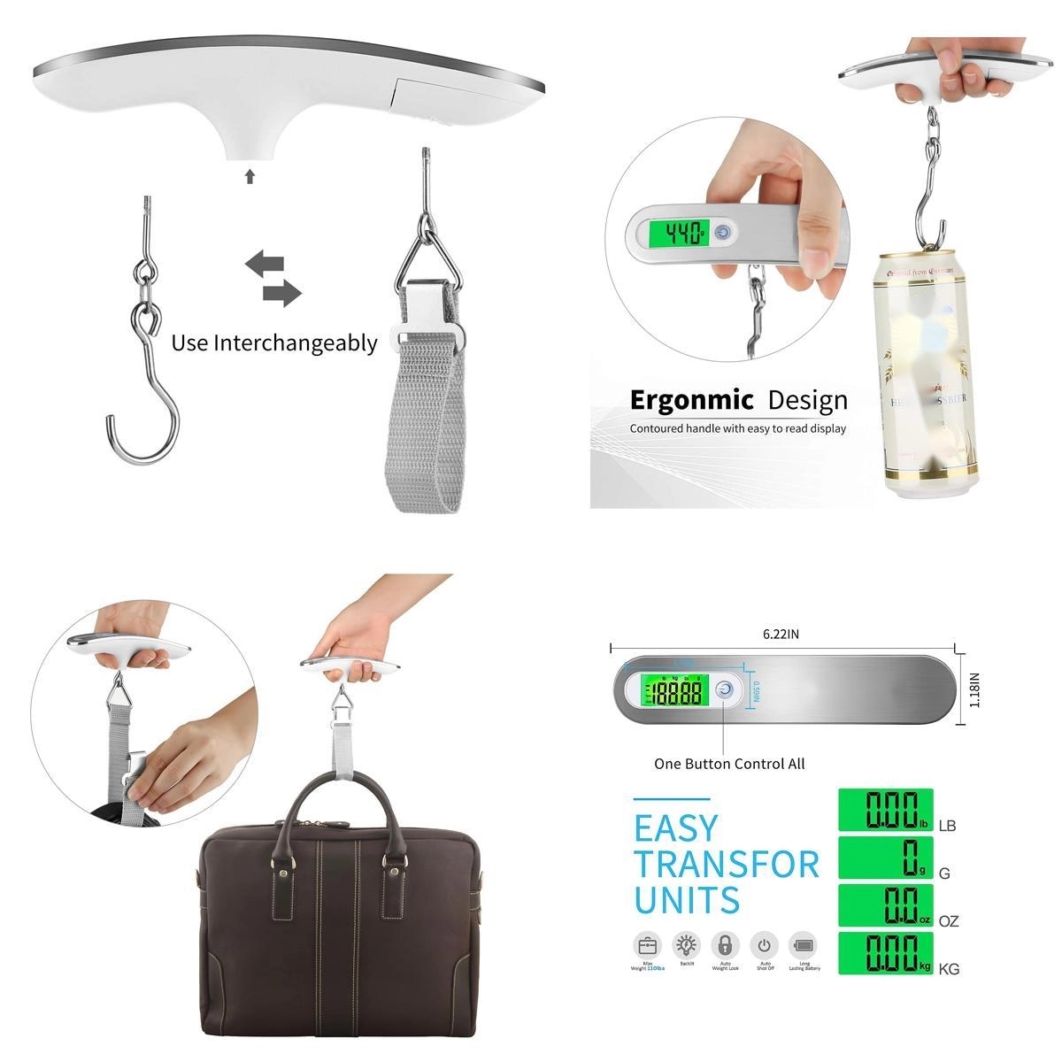 Luggage Scale 110 Lbs High Precision 3
