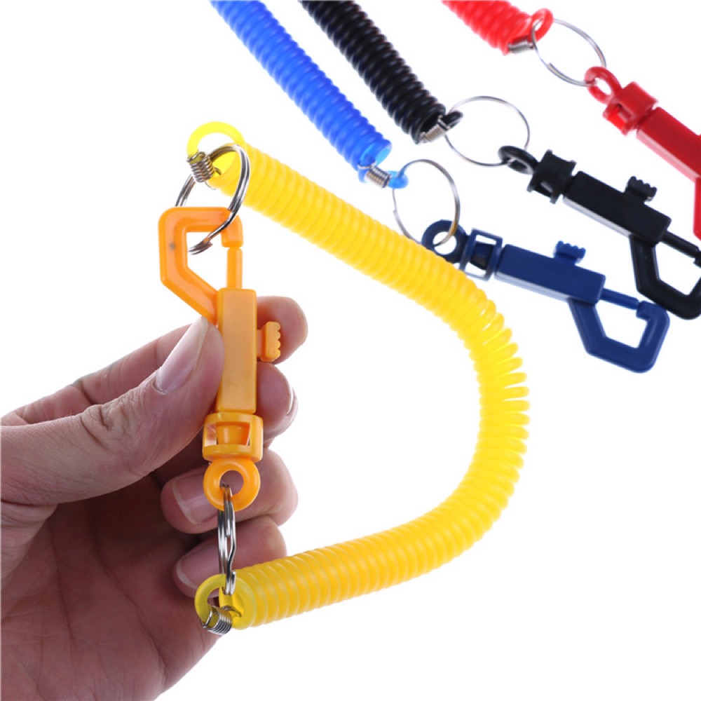 Retractable Spring Coil Keychain Spiral Lanyards 2