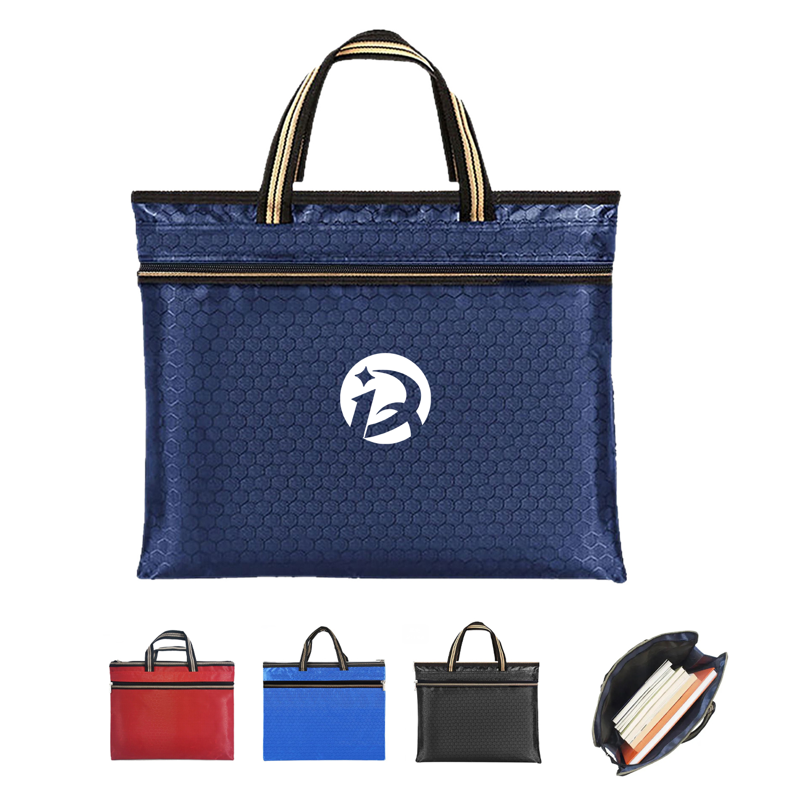 Document Bag with Handles and Zipper Pocket 4