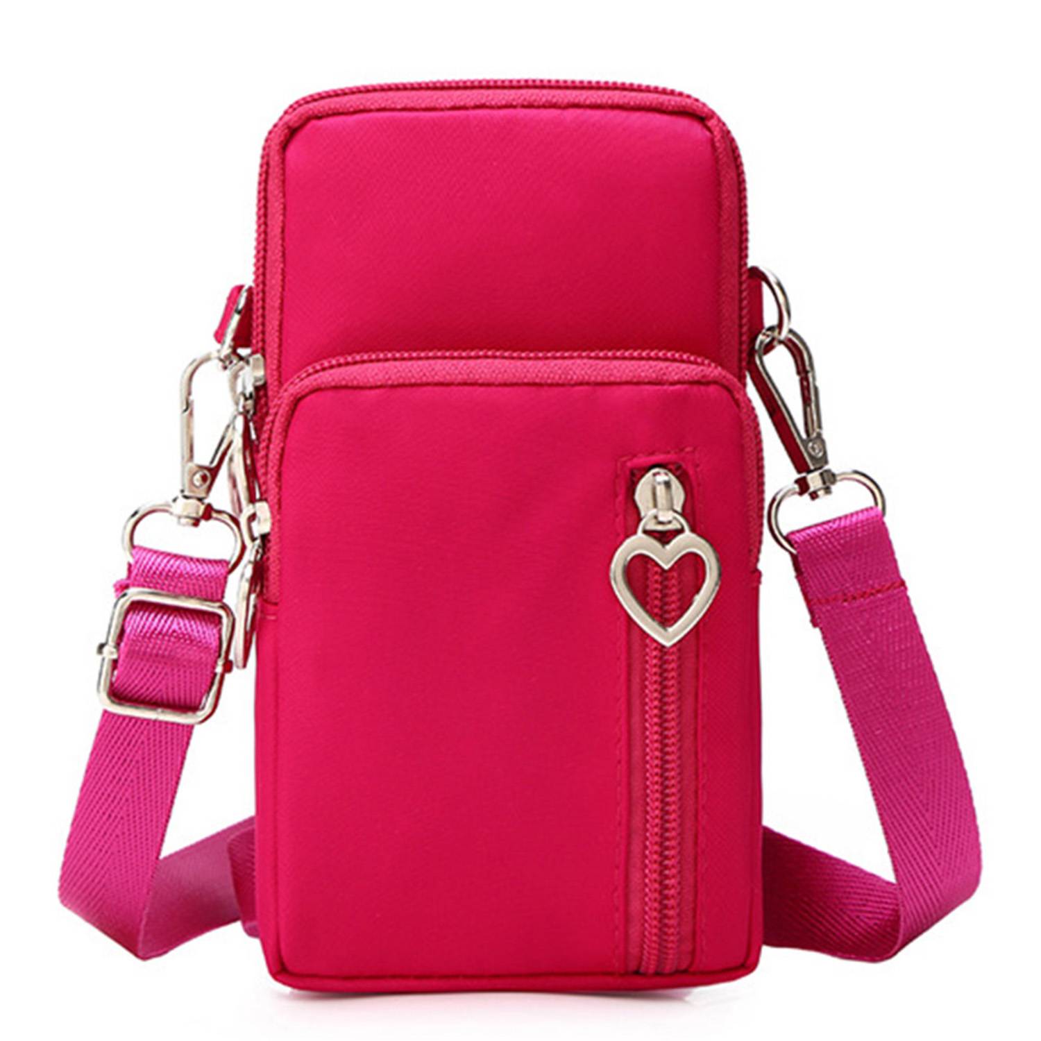 Mini Nylon Crossbody Phone Bag w/ Earbud Port 17