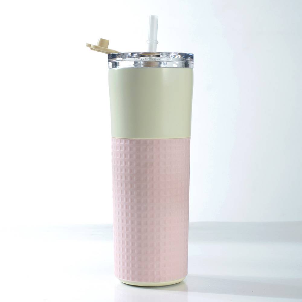 19oz Portable Stainless Steel Coffee Straw Tumbler 13