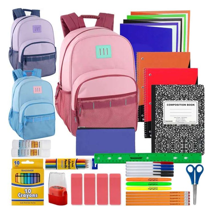 Two Tone Backpacks with 45-Piece School Supply Kits 2