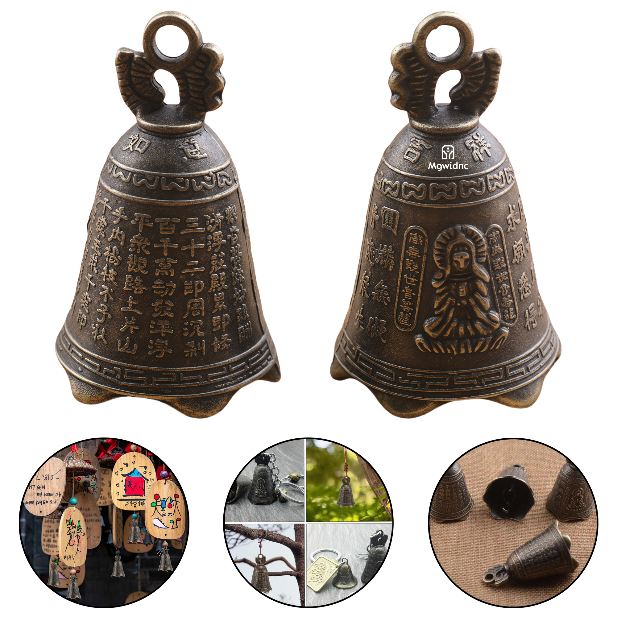 Antique Bronze Bell Pendant Charm