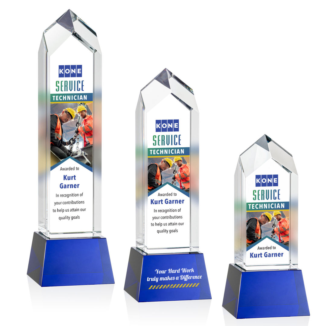 Clarington VividPrint™ Award on Base - Blue 4