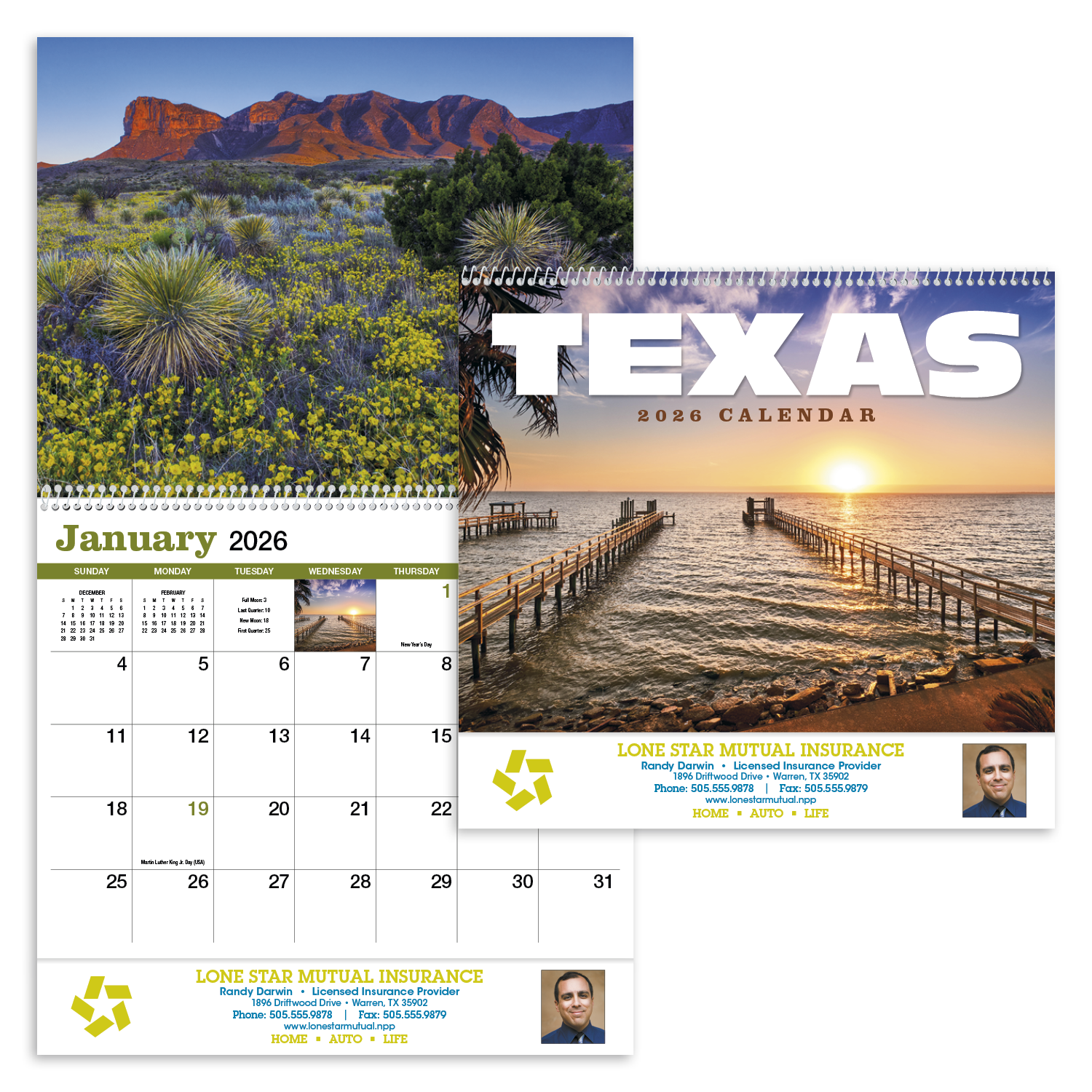 HotLine® Products Texas Appointment Calendar - Spiral 54