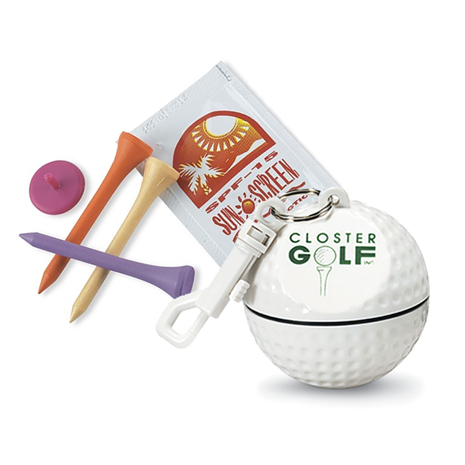 Golf Ball Pro Golfers Kit w/ Hook & Clip