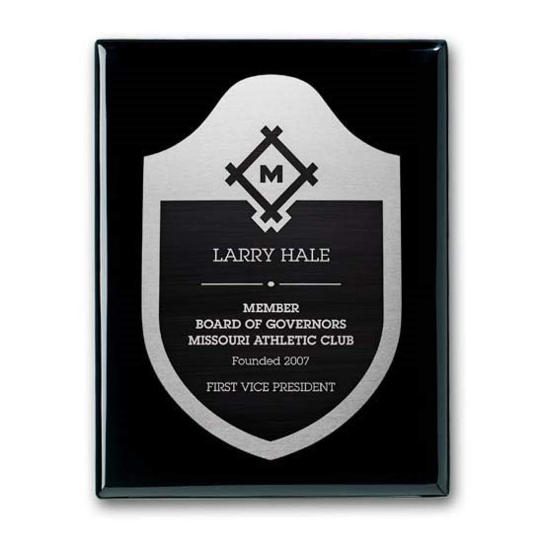 Etch/Antiqued Plaq - Ebony 4