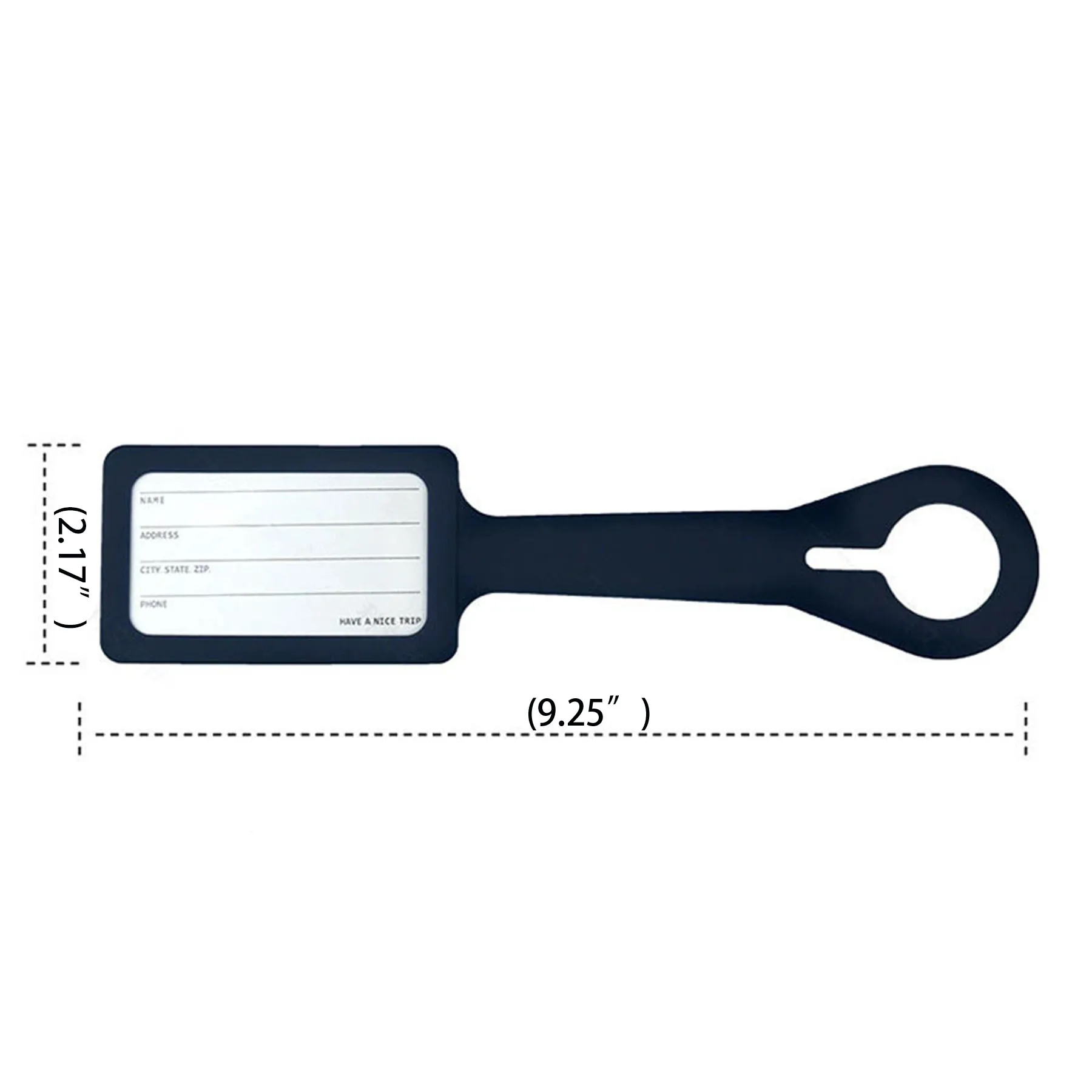 Silicone Luggage Tag with Name ID Card 3