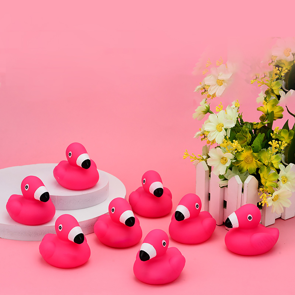 Cartoon Flamingo Kids Bath Water Play Vinyl Toy 6