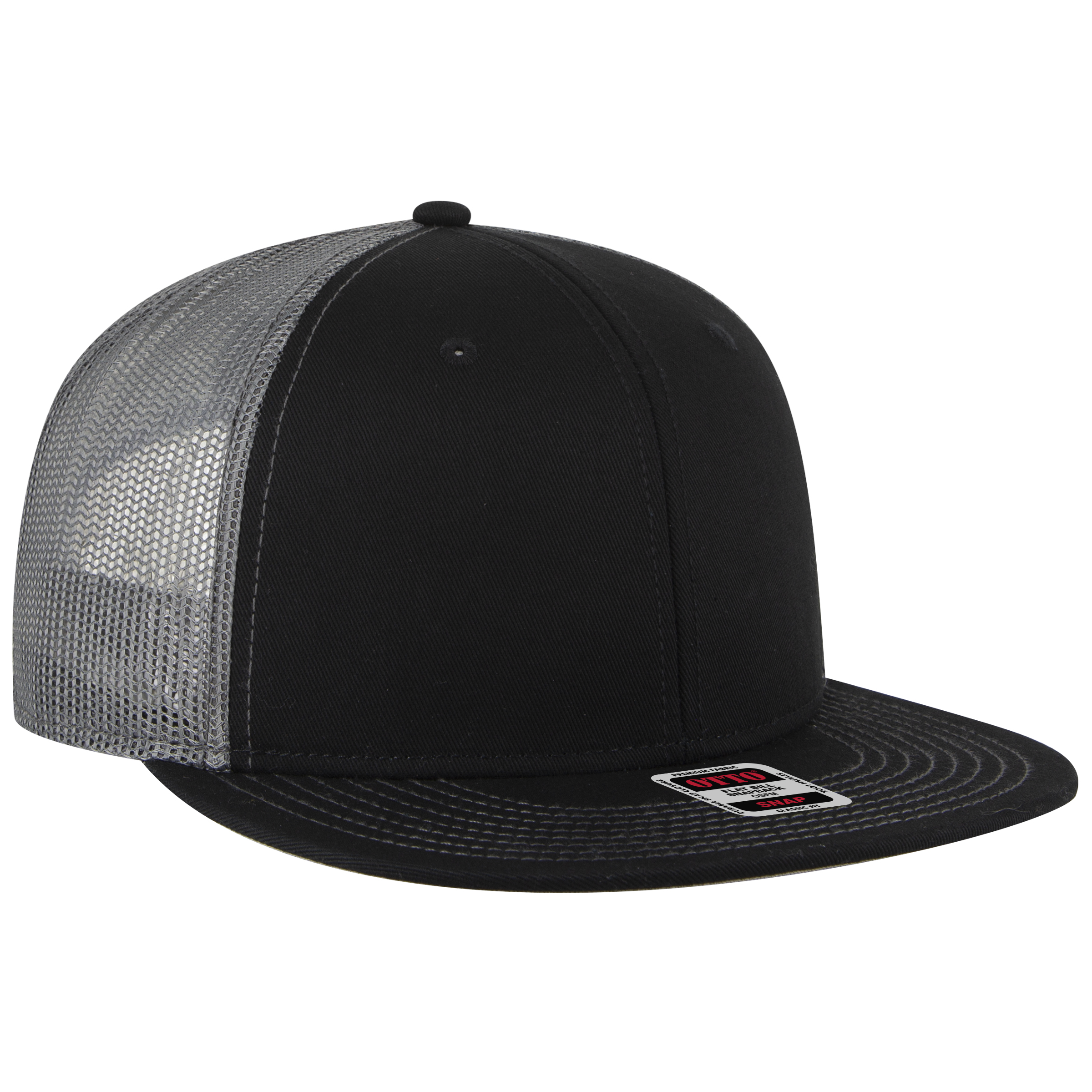 OTTO CAP® OTTO SNAP 6 Panel Pro Style Mesh Back Trucker Snapback Hat 64