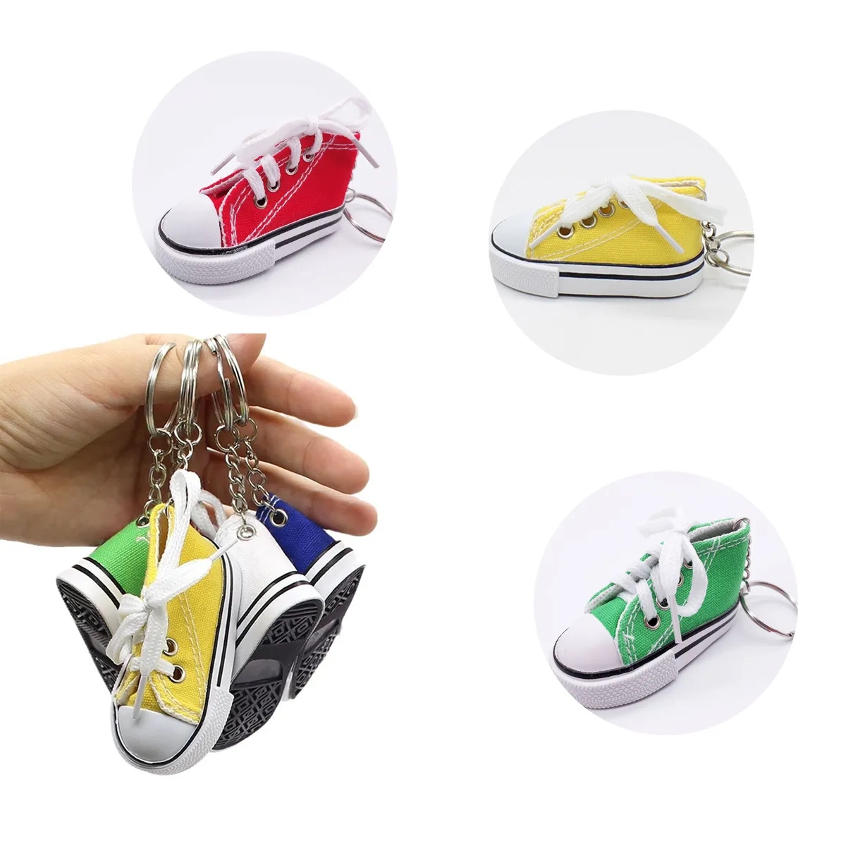 Canvas Sneaker Keychain With Laces 1